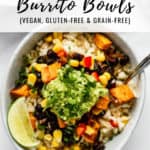Cauliflower rice burrito bowls