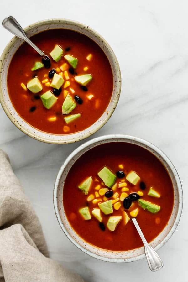 vegan tortilla soup