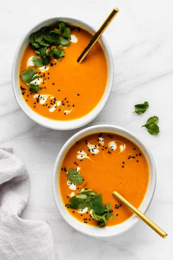 Thai carrot ginger soup
