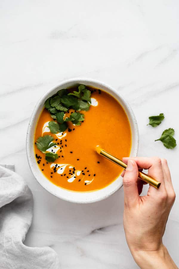 Thai carrot ginger soup