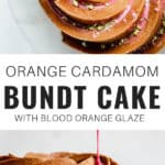 an orange cardamom bundt cake