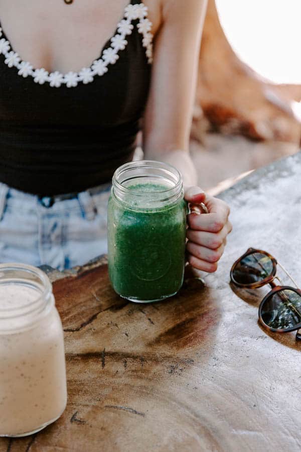 green smoothie at raw love