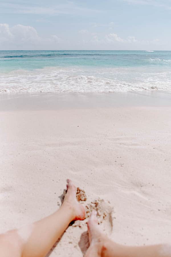 the beach in tulum