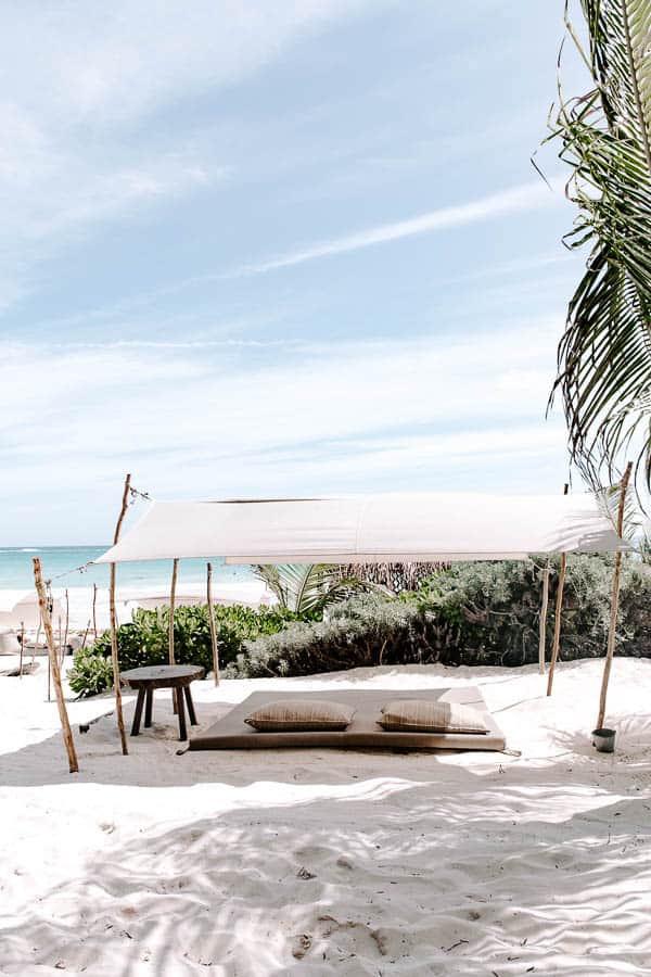 the beach in tulum