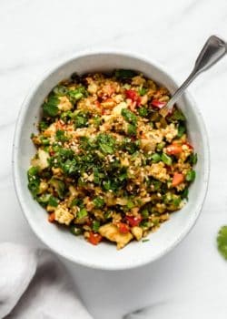 vegan cauliflower fried rice