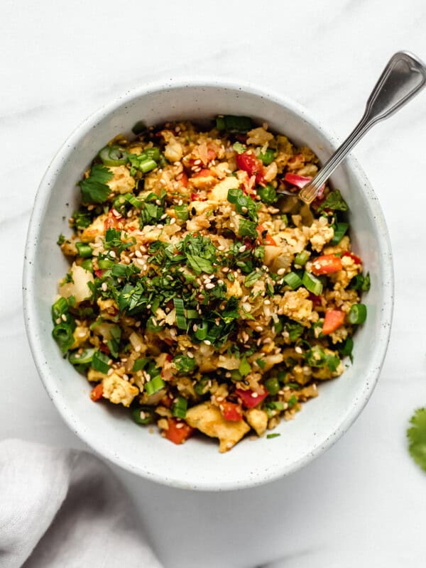 vegan cauliflower fried rice