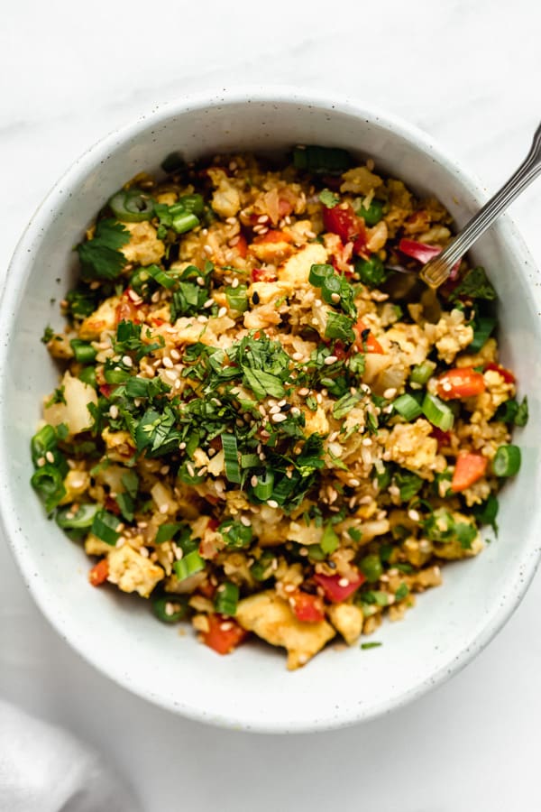 vegan cauliflower fried rice
