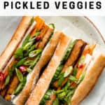 Tofu banh mi sandiwch