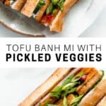 Tofu banh mi sandiwch