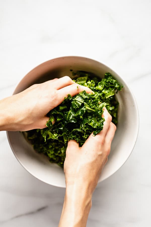 how to massage kale