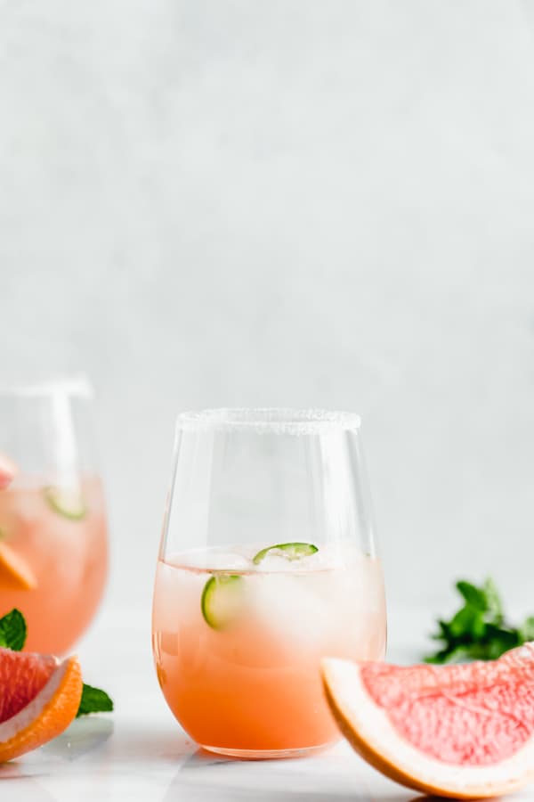 Spicy grapefruit margaritas