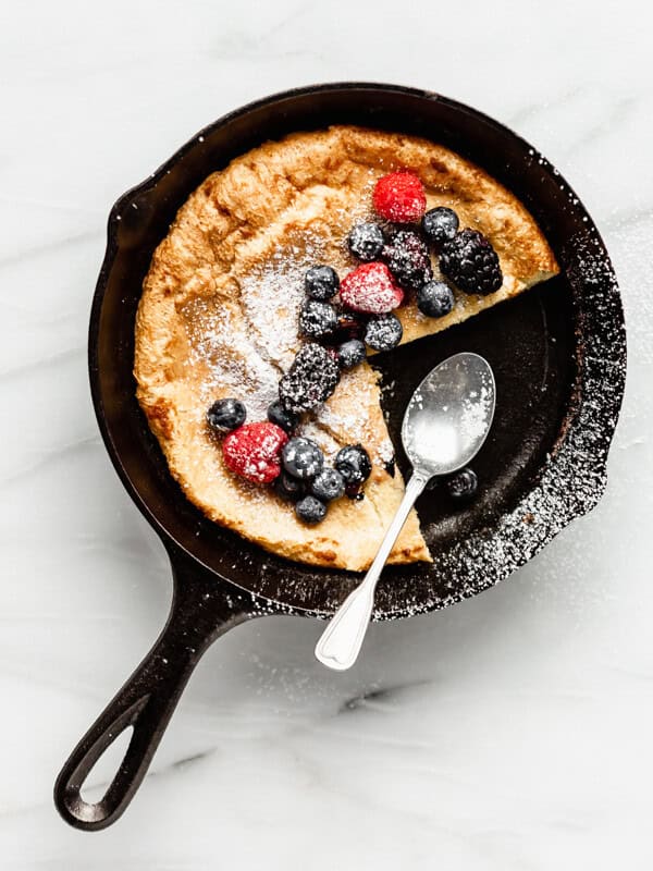 dutch baby pancake with berries