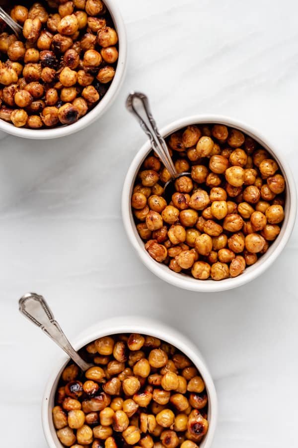 roasted chickpeas 3 ways