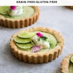 mini key lime pie with sliced limes on top