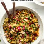 moroccan quinoa salad in a bowl