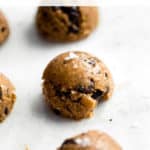 no bake peanut butter oatmeal cookies topped with sea salt