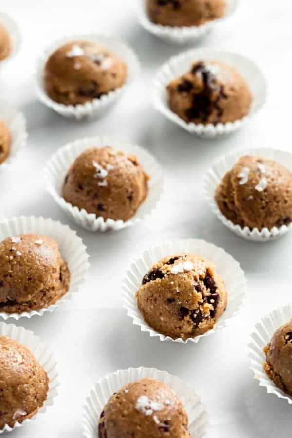 peanut butter oatmeal cookies topped with flakey sea salt