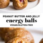 energy ball with jam in the center