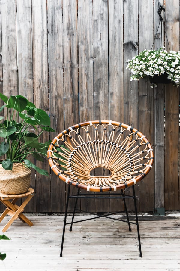 a bohemian patio chair