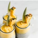 3 jars of pina colada chia pudding