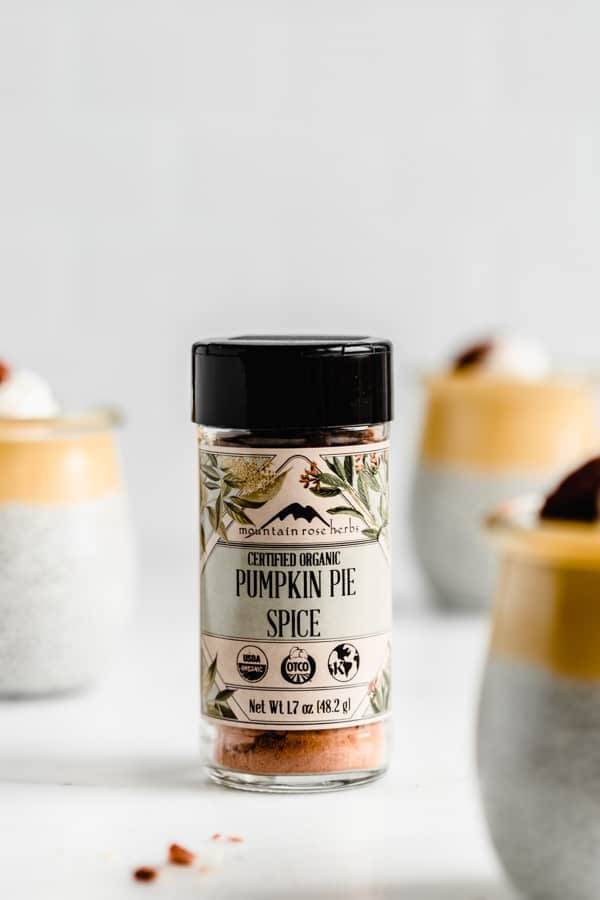 a jar of pumpkin pie spice