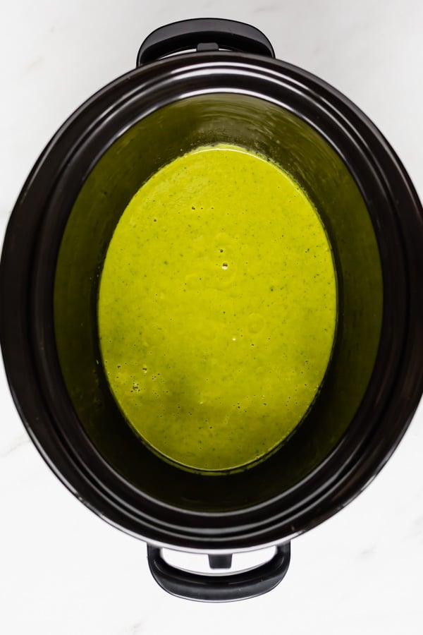 broccoli soup in a crockpot