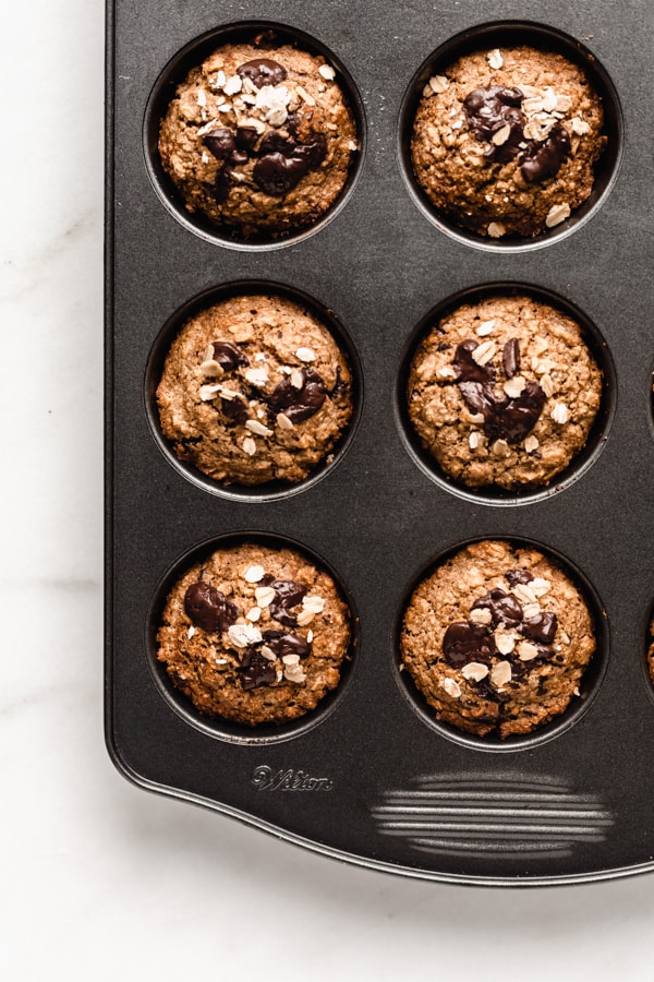 a pan of baked oatmeal cups