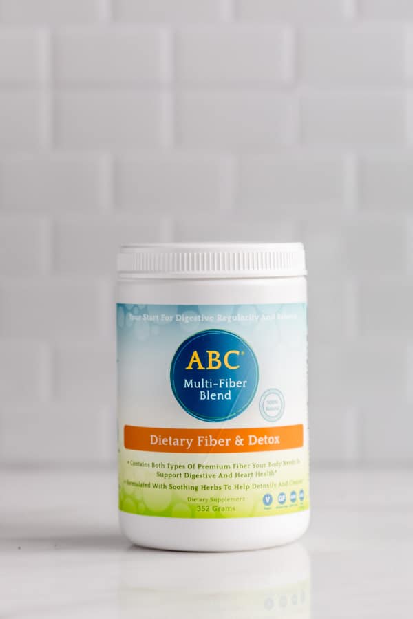 a bottle of ABC mult-fiber blend