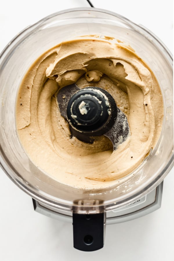 hummus in a food processor