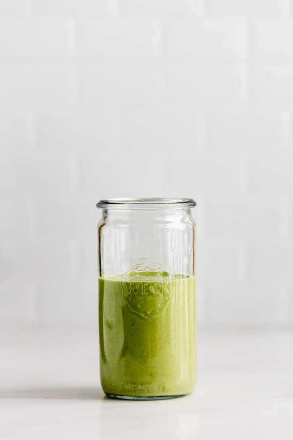 Green Goddess Dressing in a jar