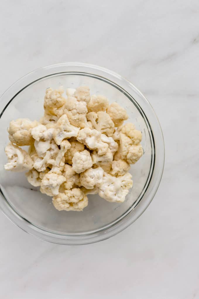 cauliflower in a white bowl