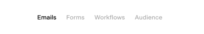 screenshot of the words emails, forms, workflows and audience