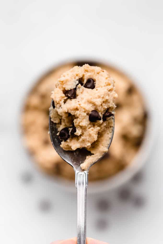 a spoonful of chickpea cookie dough