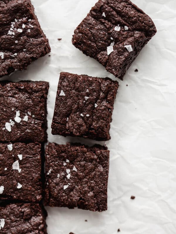 cut up vegan brownies