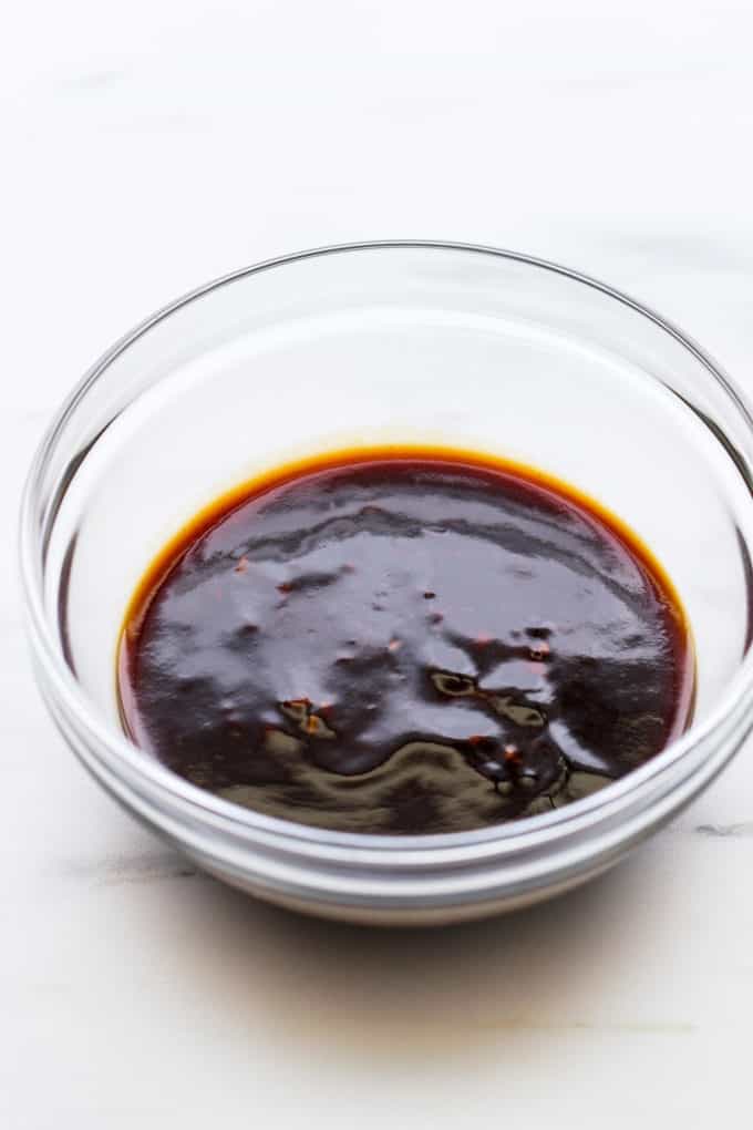 sesame sauce in a clear mixing bowl