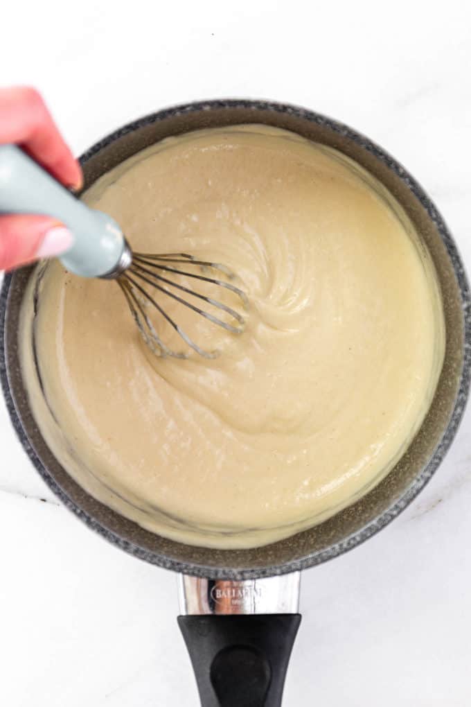 vegan bechamel in a pot