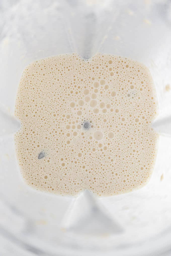 cashew milk in a blender