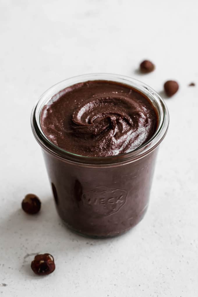 A jar of Vegan nutella