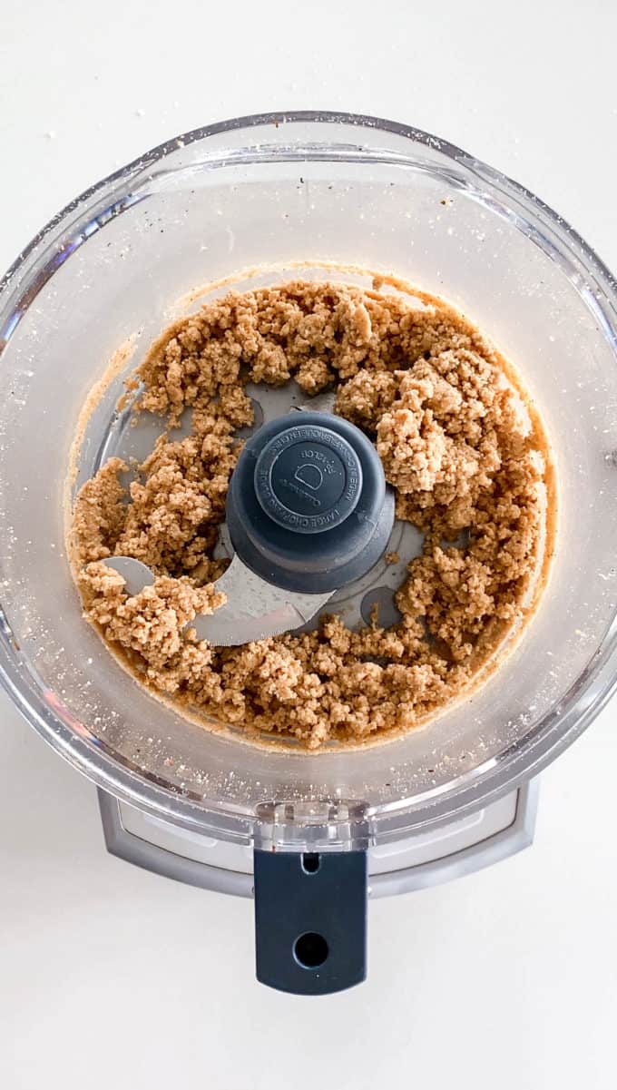 hazelnut butter in a food processor