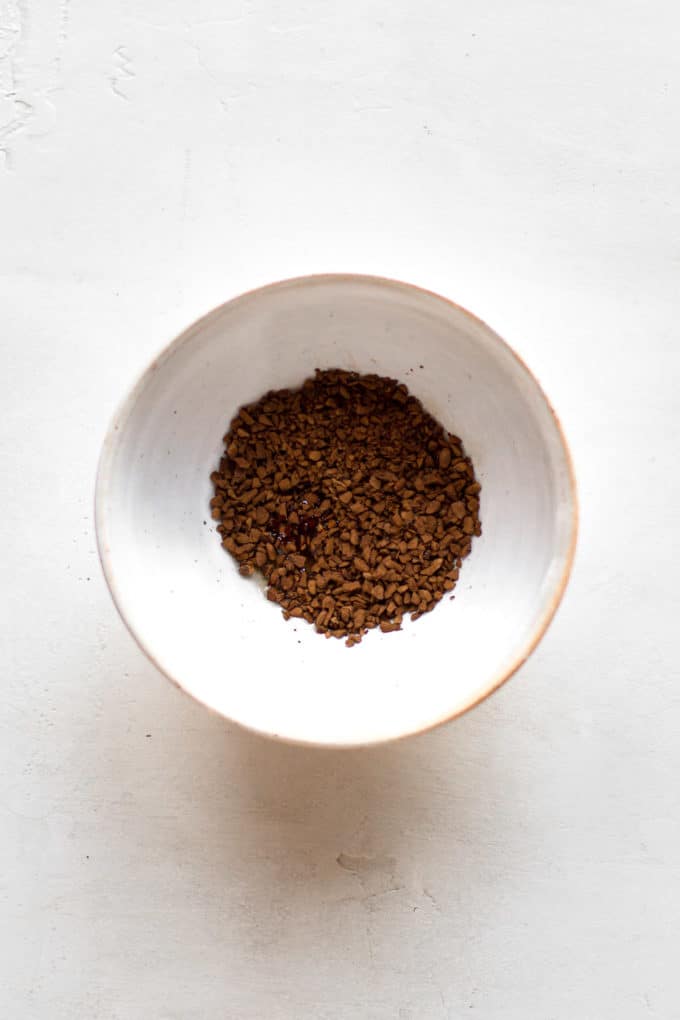 instant coffee in a bowl