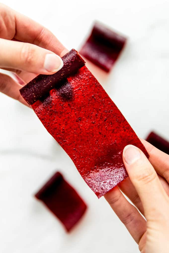 a homemade fruit roll up