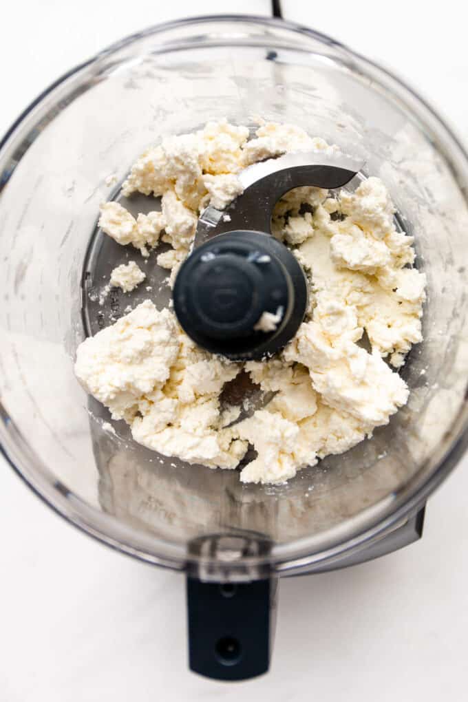 Ricotta in a food processor