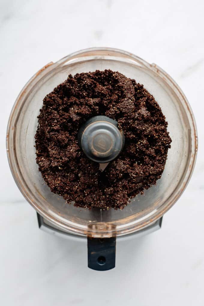 date ball dough in a food processor