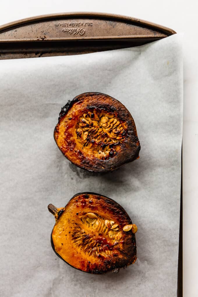 a roasted acorn squash