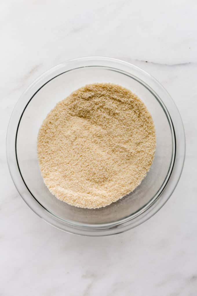 almond flour in a mixing bowl