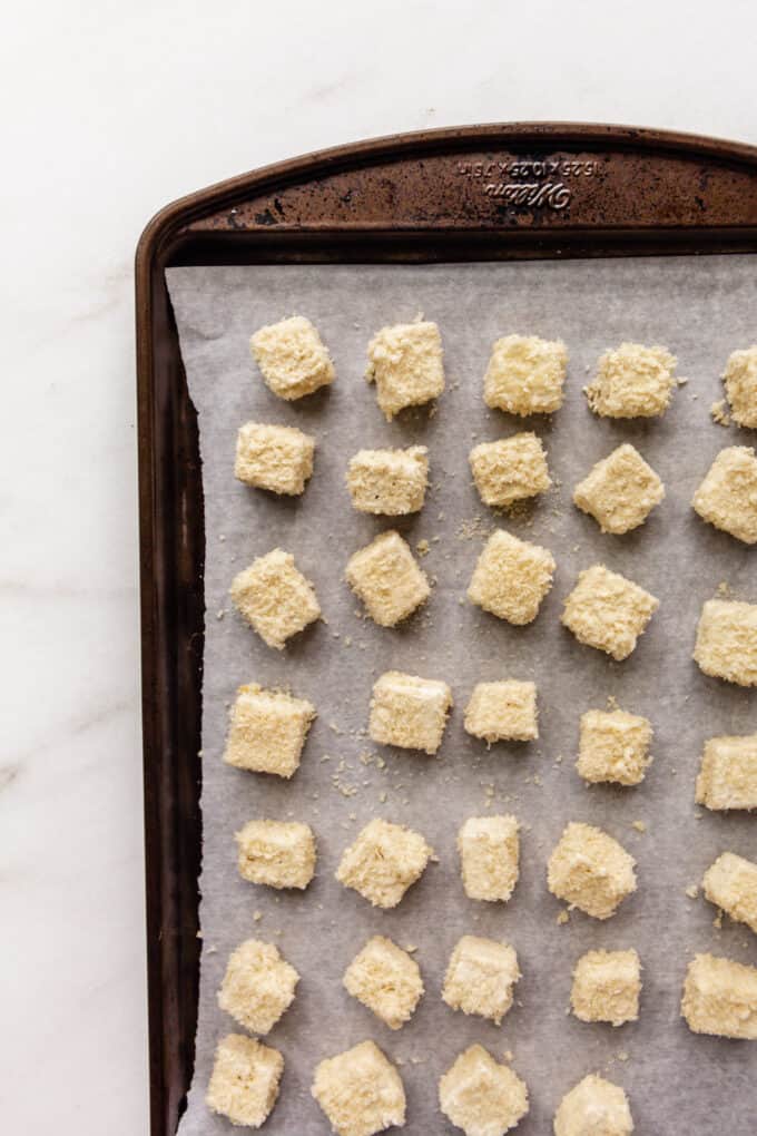 unbaked panko crusted buffalo tofu