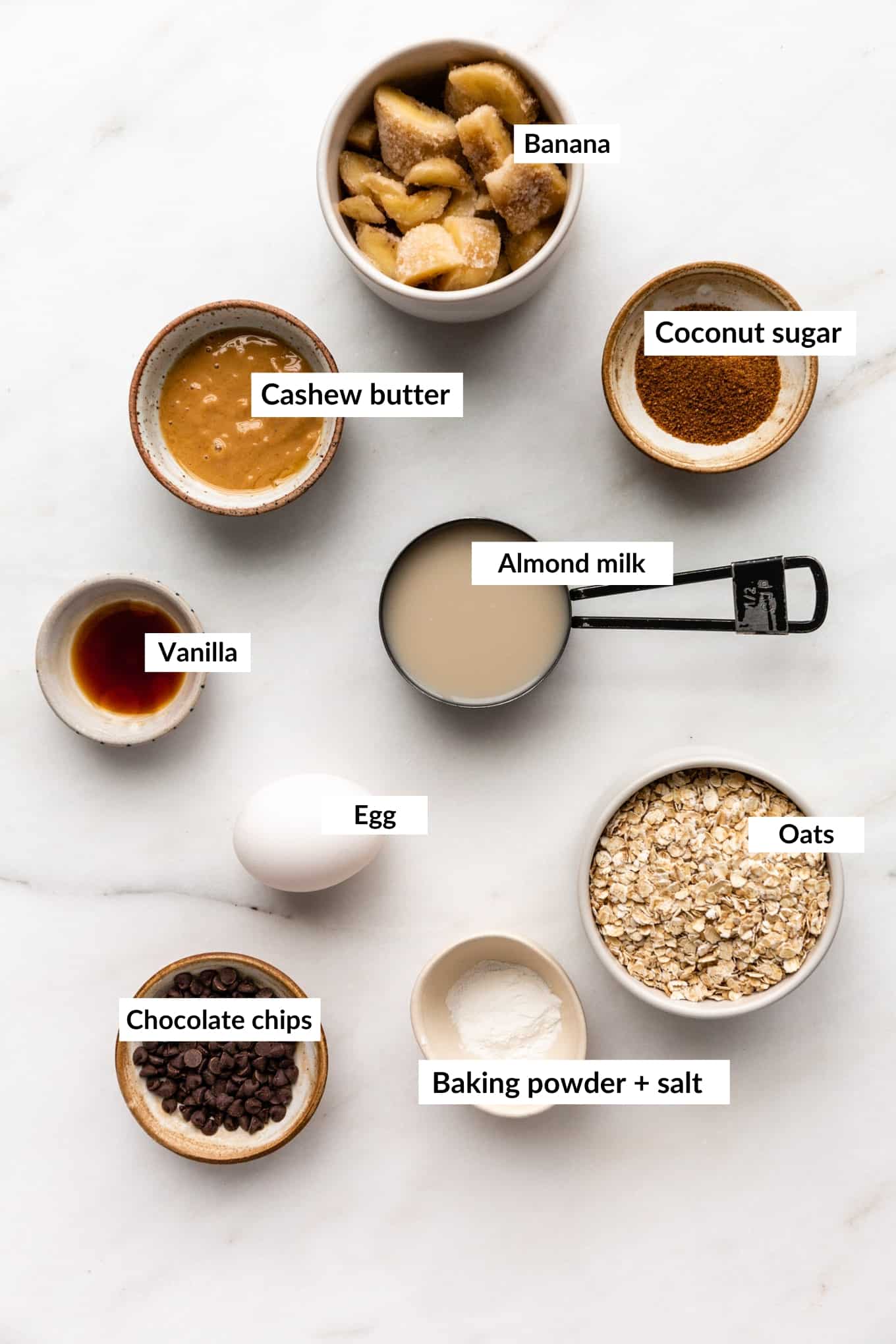ingredients for cookie baked oatmeal