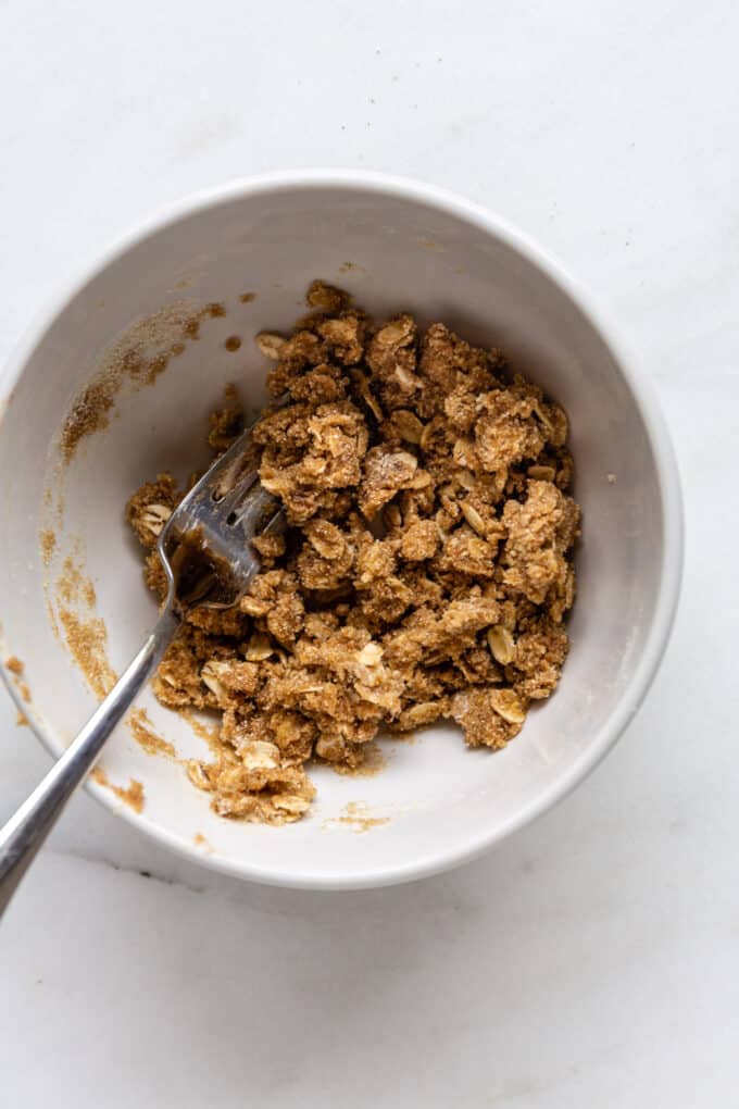 streusel topping in a bowl