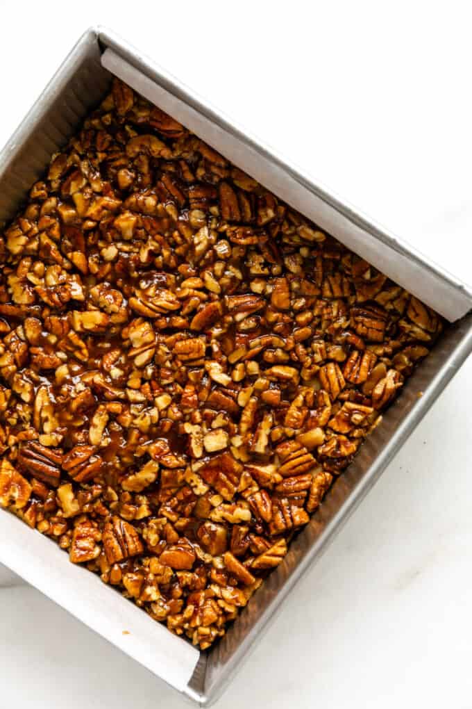 unbaked pecan pie bars