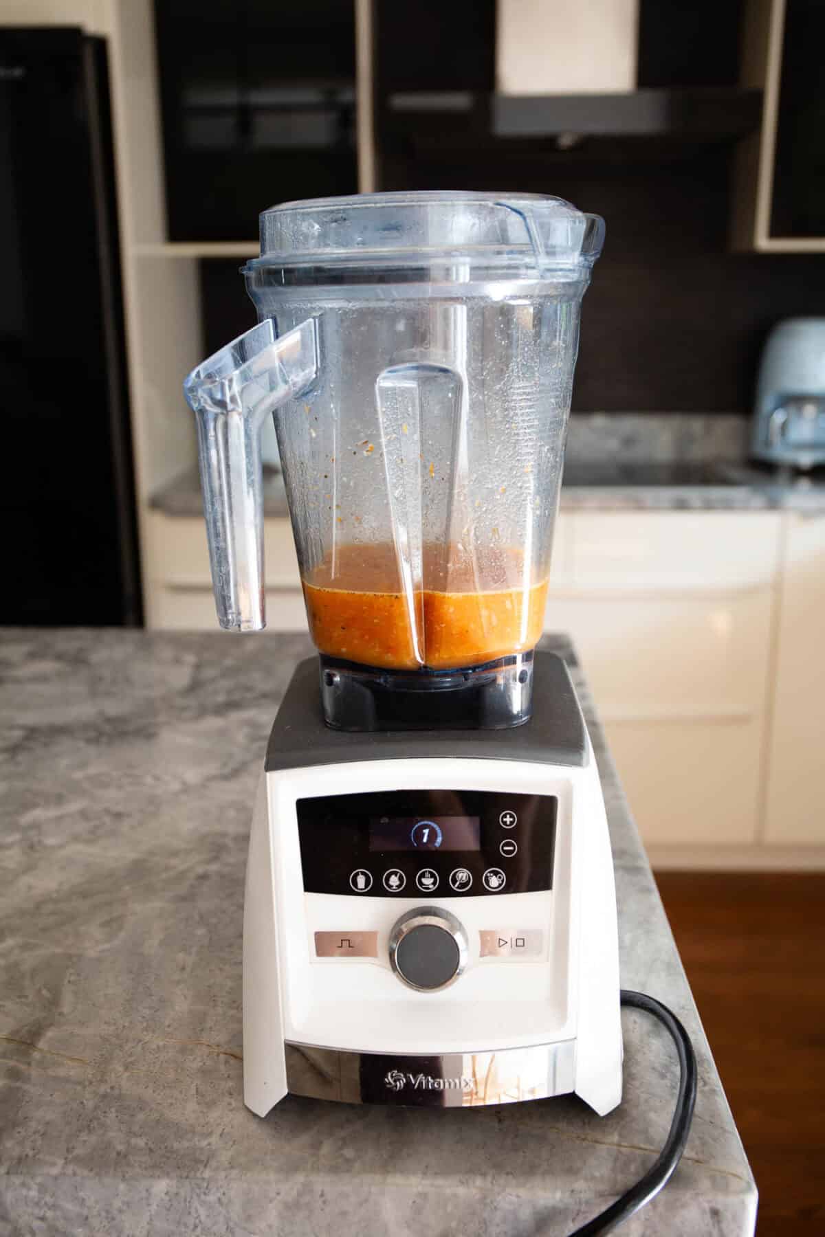 tusan soup in a vitamix blender.
